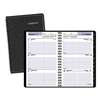 AT-A-GLANCE Block Format Weekly Appointment Book w/Contacts Section, 4 7/8 x 8, Black, 2017