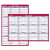 AT-A-GLANCE Erasable Vertical/Horizontal Wall Planner, 24 x 36, Blue/Red, 2017