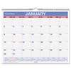 AT-A-GLANCE Monthly Wall Calendar, 15 x 12, Red/Blue, 2017