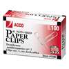 ACCO BRANDS, INC. Nonskid Standard Paper Clips, #1, Silver, 100/Box, 10 Boxes/Pack