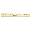 ACME UNITED CORPORATION Wood Ruler with Single Metal Edge, 12"