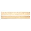 ACME UNITED CORPORATION Wood Ruler, Metric and 1/16" Scale with Single Metal Edge, 30 cm