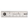 ACME UNITED CORPORATION Stainless Steel Office Ruler With Non Slip Cork Base, 6"