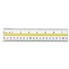 ACME UNITED CORPORATION Acrylic Data Highlight Reading Ruler With Tinted Guide, 15" Clear