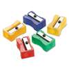 ACME UNITED CORPORATION Manual Pencil Sharpeners, Red/Blue/Green/Yellow, 4w x 2d x 1h, 24/Pack
