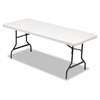 ALERA Resin Rectangular Folding Table, Square Edge, 72w x 30d x 29h, Platinum