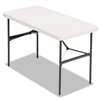 ALERA Banquet Folding Table, Rectangular, Radius Edge, 48 x 24 x 29, Platinum/Charcoal