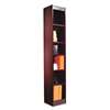 ALERA Narrow Profile Bookcase, Wood Veneer, Six-Shelf, 12w x 11-3/4d x 72h, Mahogany