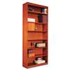 ALERA Square Corner Wood Bookcase, Seven-Shelf, 35-5/8 x 11-3/4 x 84, Medium Cherry