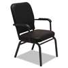 ALERA Oversize Stack Chair with Arms, Black Anitmicrobial Vinyl Upholstery, 2/Carton