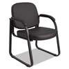 ALERA Alera Genaro Series Sled Base Guest Chair, Black Vinyl