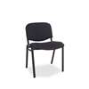 ALERA Alera Continental Series Stacking Chairs, Black Fabric Upholstery, 4/Carton