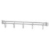 ALERA Hook Bars For Wire Shelving, Five Hooks, 24" Deep, Silver, 2 Bars/Pack