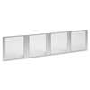 ALERA Glass Door Set With Silver Frame For 72" Wide Hutch, Clear, 4 Doors/Set