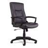 ALERA Alera YR Series Executive High-Back Swivel/Tilt Leather Chair, Black