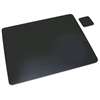 ARTISTIC LLC Leather Desk Pad w/Coaster, 19 x 24, Black