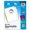 AVERY-DENNISON Insertable Big Tab Dividers, 8-Tab, Letter
