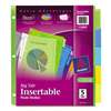 AVERY-DENNISON Insertable Big Tab Plastic Dividers, 5-Tab, Letter