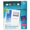 AVERY-DENNISON Top-Load Poly Sheet Protectors, Heavy Gauge, Letter, Diamond Clear, 50/Box