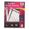 AVERY-DENNISON Binder Spine Inserts, 1" Spine Width, 8 Inserts/Sheet, 5 Sheets/Pack