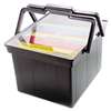 ADVANTUS CORPORATION Companion Portable File Storage Box, Legal/Letter, Plastic, Black