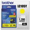 BROTHER INTL. CORP. LC105Y Innobella Super High-Yield Ink, Yellow