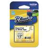 Brother P-Touch M231 M Series Tape Cartridge for P-Touch Labelers, 1/2w, Black on White