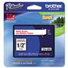 Brother P-Touch TZE232 TZe Standard Adhesive Laminated Labeling Tape, 1/2w, Red on White