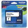 Brother P-Touch TZE251 TZe Standard Adhesive Laminated Labeling Tape, 1w, Black on White