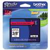 Brother P-Touch TZE421 TZe Standard Adhesive Laminated Labeling Tape, 3/8w, Black on Red