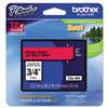 Brother P-Touch TZE441 TZe Standard Adhesive Laminated Labeling Tape, 3/4w, Black on Red