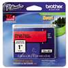 Brother P-Touch TZE451 TZe Standard Adhesive Laminated Labeling Tape, 1w, Black on Red