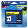 Brother P-Touch TZE631 TZe Standard Adhesive Laminated Labeling Tape, 1/2w, Black on Yellow