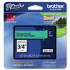 Brother P-Touch TZE741 TZe Standard Adhesive Laminated Labeling Tape, 0.7", Black on Green