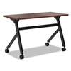 BASYX Multipurpose Table Flip Base Table, 48w x 24d x 29 3/8h, Light Gray
