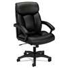 BASYX VL151 Series Executive High-Back Chair, Black Leather