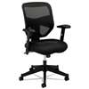 BASYX VL531 Series High-Back Work Chair, Mesh Back, Padded Mesh Seat, Black