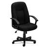 BASYX VL601 Series Executive High-Back Swivel/Tilt Chair, Black Fabric & Frame