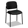 BASYX VL606 Series Stacking Armless Guest Chair, Black Fabric