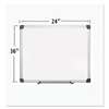 BI-SILQUE VISUAL COMMUNICATION PRODUCTS INC Porcelain Value Dry Erase Board, 24 x 36, White, Aluminum Frame