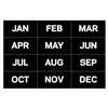 BI-SILQUE VISUAL COMMUNICATION PRODUCTS INC Calendar Magnetic Tape, Months Of The Year, Black/White, 2" x 1"