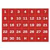 BI-SILQUE VISUAL COMMUNICATION PRODUCTS INC Calendar Magnetic Tape, Calendar Dates, Red/White, 1" x 1"