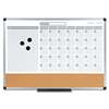 BI-SILQUE VISUAL COMMUNICATION PRODUCTS INC 3-in-1 Calendar Planner Dry Erase Board, 24 x 18, Aluminum Frame