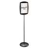 BI-SILQUE VISUAL COMMUNICATION PRODUCTS INC Floor Stand Sign Holder, Rectangle, 15x11 sign, 66"H, Black Frame