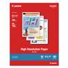 CANON USA, INC. High Resolution Paper, Matte, 8-1/2 x 11, 28 lb., White, 100 Sheets/Pack