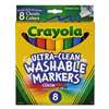 BINNEY & SMITH / CRAYOLA Washable Markers, Broad Point, Classic Colors, 8/Pack