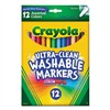 BINNEY & SMITH / CRAYOLA Washable Markers, Fine Point, Classic Colors, 12/Set