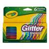 BINNEY & SMITH / CRAYOLA Glitter Markers, Assorted, 6/Set