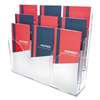 DEFLECTO CORPORATION Three-Tier Document Organizer With Dividers, 14w x 3 1/2d x 11 1/2h, Clear