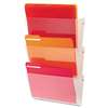 deflecto 63601RT Unbreakable Wall File Set, Letter, Three Pocket, Clear